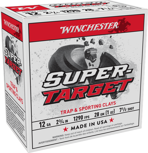 Winchester Ammo TRGT12907 Super-Target Light Target 12Gauge 2.75" 1oz 7.5Shot 25 Per Box/10 Case Ammo for MA, CT, NJ, IL, NY & CA Buyers